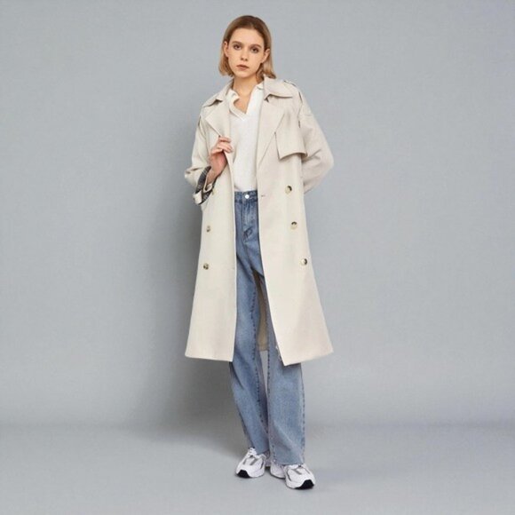 J.ING Jackets & Blazers - NWT J.ING Jing Ellee Beige Belt Trench Coat